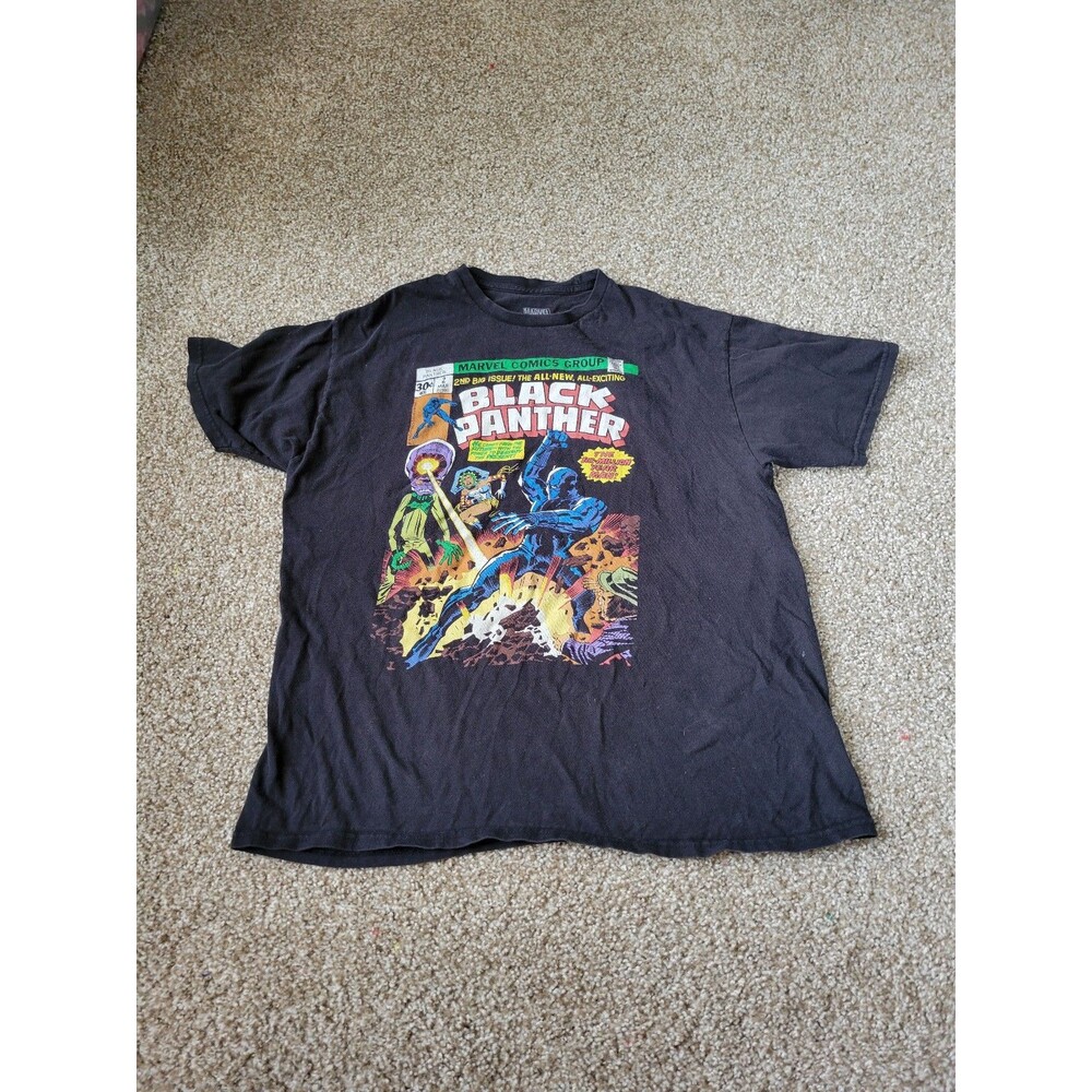 Marvel Mens Extra Large Black Panther Comic Book Graphic 2nd Issue Shirt - Picture 1 of 12